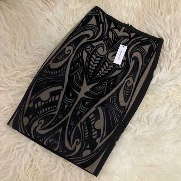 Yigal Azrouel Dresses & Skirts - YIGAL AZROUËL Velvet Burnout Printed Knee-Length Skirt